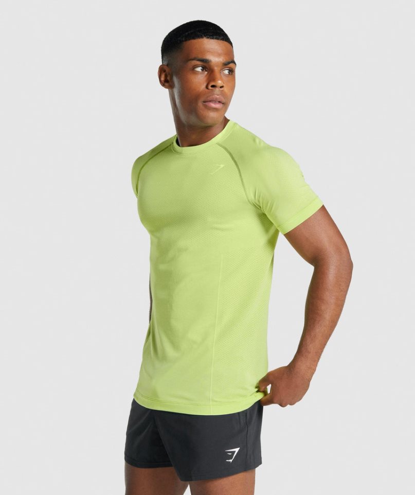 Men's Gymshark Vital Light Seamless T-Shirts Yellow | CA N8D67A